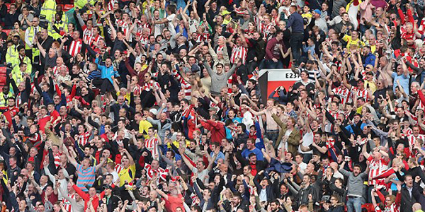 Sunderland fans celebrating